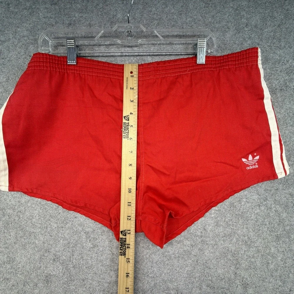 Vintage Adidas Shorts Mens L Sprinter Racer Lined Trefoil Red 70s 80s